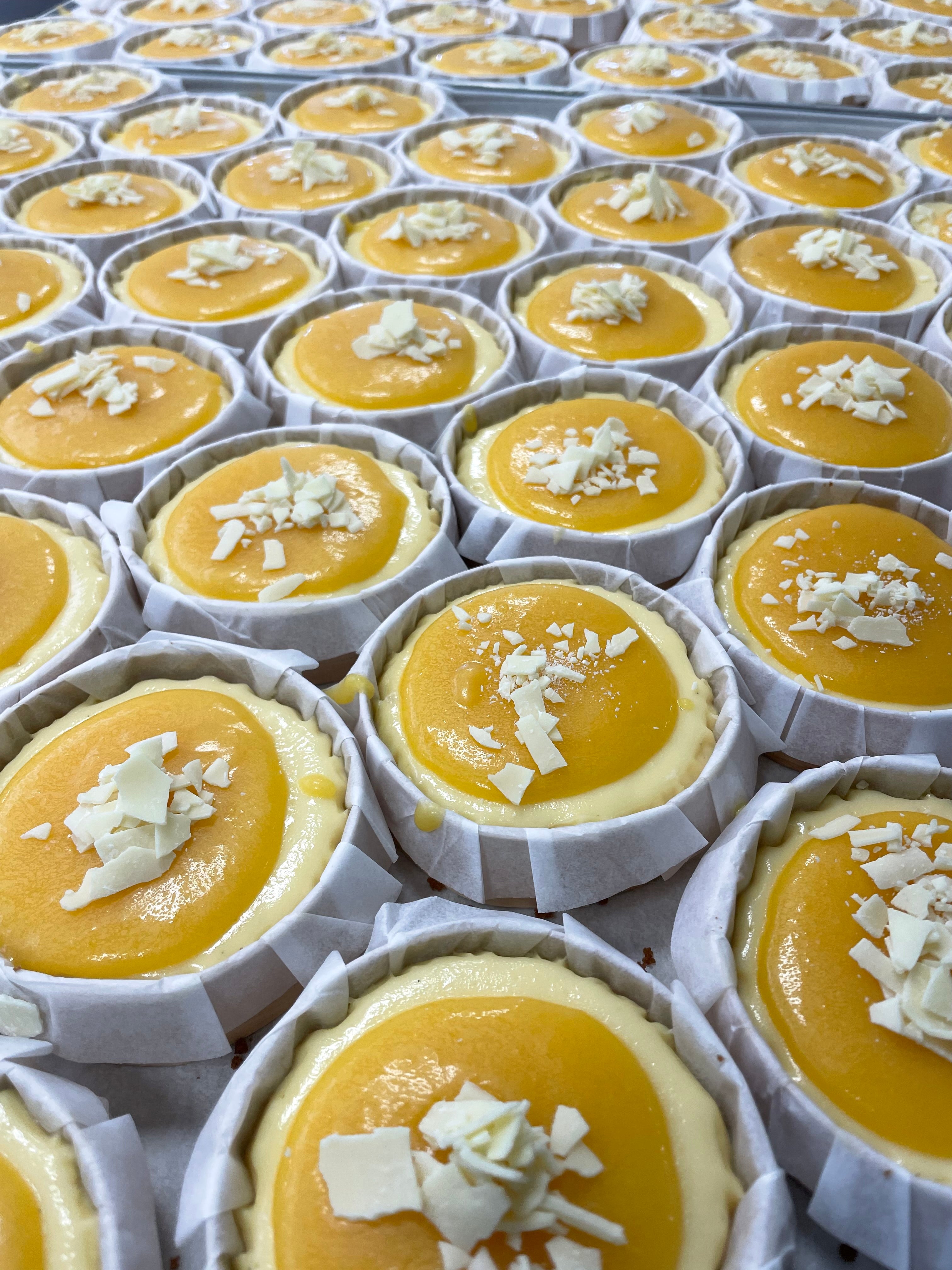 Witte chocolade cheesecake passievrucht 8cm 12 st
